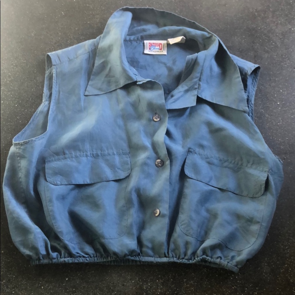 Vintage cropped tank blouse